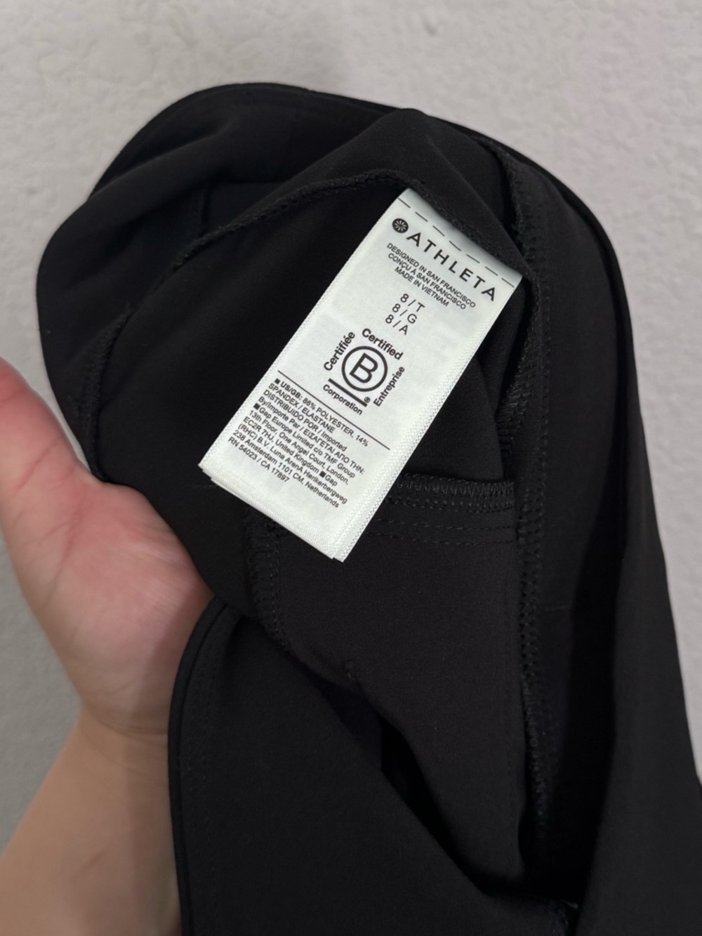 ATHLETA Endless High Rise Straight Leg Ankle Casual Pant in Black Size 8 TALL - Picture 10 of 10